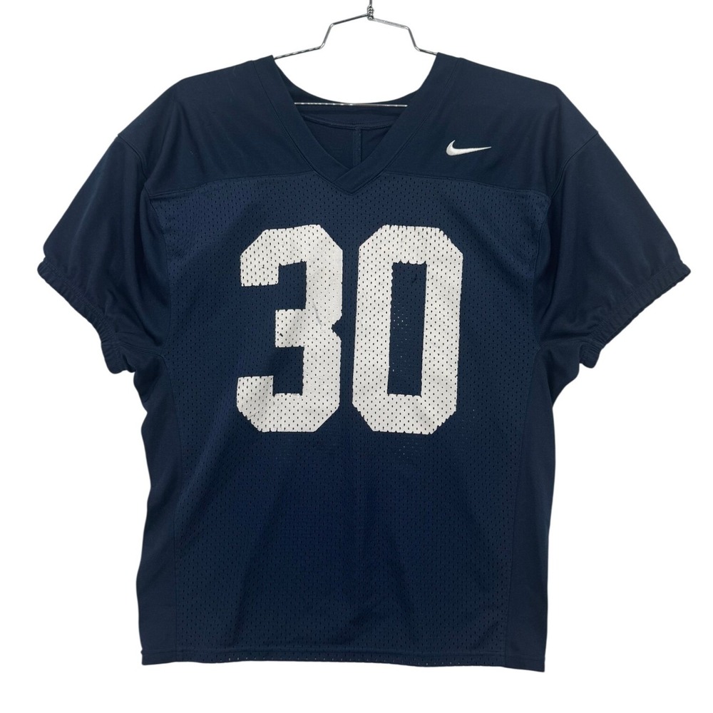 Nike Stock Recruit Football Jersey Mens Medium Navy Blue Good Number 30 Mesh